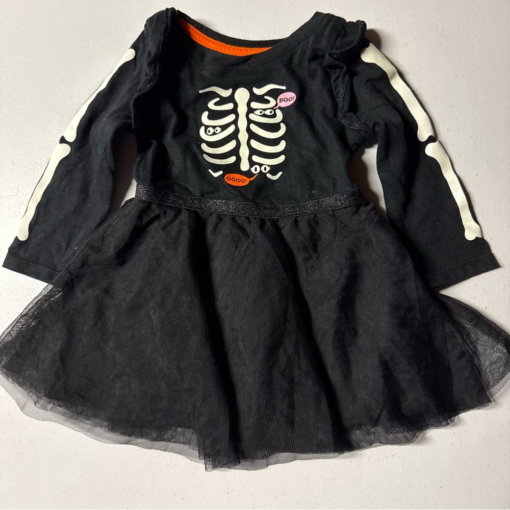 4/$10! Cat & Jack Skeleton Dress - Glow in the Dark